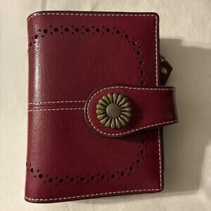 SENDEFN Small Leather Wallet for Women – Burgundy / Wine Red